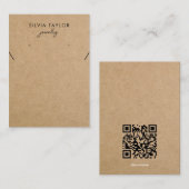 Einfache, moderne Minimalistische Anzeige QR-Code Visitenkarte (Vorne/Hinten)