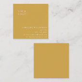 Einfache, moderne, Minimalistische Berufliche Logo Quadratische Visitenkarte (Vorne/Hinten)