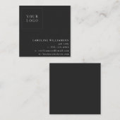 Einfache, moderne Minimalistische Berufliche Logo- Quadratische Visitenkarte (Vorne/Hinten)