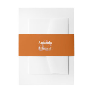 Einfache moderne minimalistische Braut und Bräutig Einladungsbanderole
