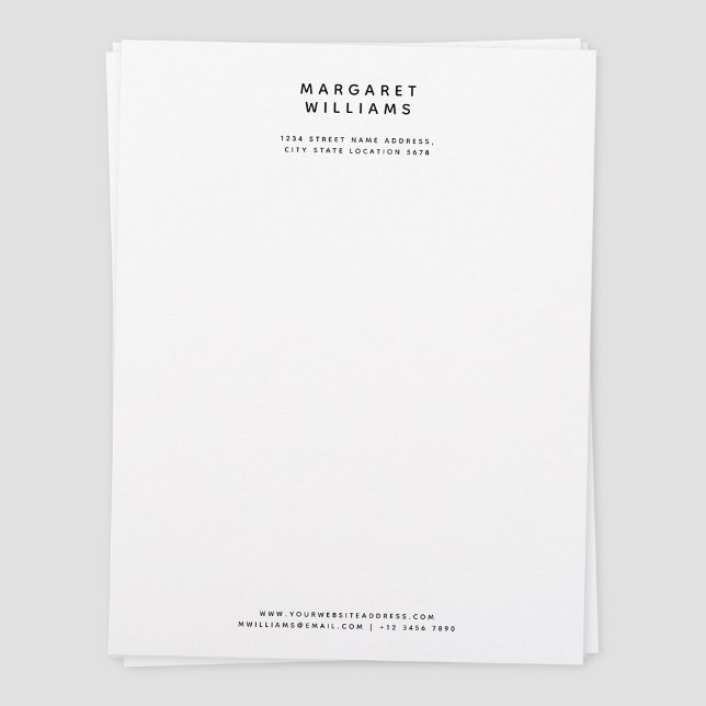 Einfache moderne Minimalistische Bürobrigade Briefbogen (Simple Modern Minimalist Office Letterhead)