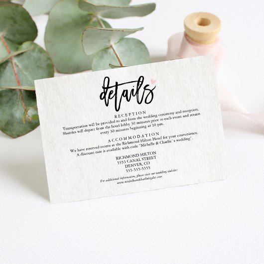 Einfache, moderne Minimalistische Detailkarte Mitteilungskarte