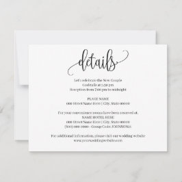 Einfache moderne Minimalistische Einsteckkarte Einladung