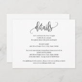 Einfache moderne Minimalistische Einsteckkarte Einladung (Vorne/Hinten)