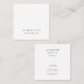 Einfache moderne Minimalistische Elegant-Vorlage L Quadratische Visitenkarte (Vorne/Hinten)