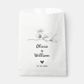 Einfache moderne Minimalistische Elegante Blume Ho Geschenktütchen (Vorderseite)