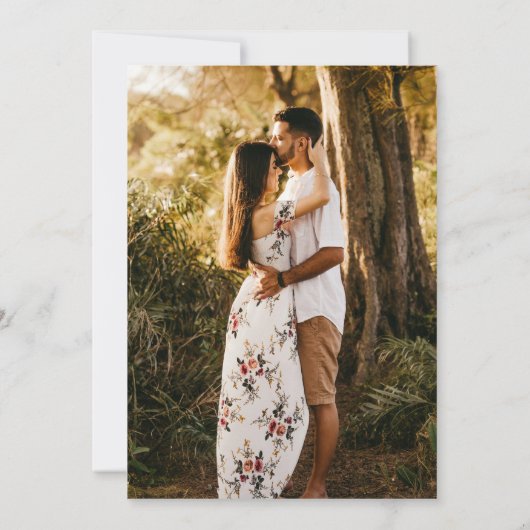 Einfache moderne Minimalistische Elegante Foto Hoc Einladung (Rückseite)