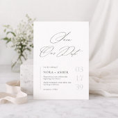 Einfache moderne minimalistische elegante Skript-H Save The Date