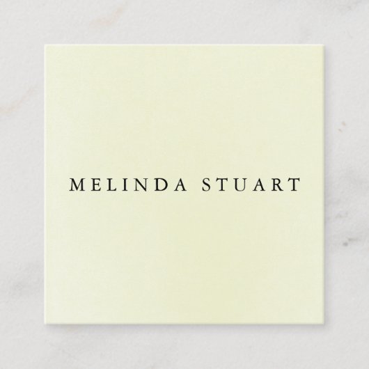Einfache moderne Minimalistische Eleganz Quadratische Visitenkarte (Vorderseite)