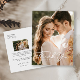 Einfache moderne Minimalistische Foto Hochzeit Vie Postkarte