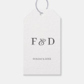 Einfache moderne minimalistische Gastgeschenk Hoch Geschenkanhänger (Vorderseite)