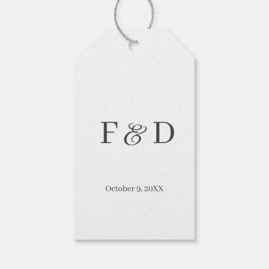 Einfache moderne minimalistische Gastgeschenk Hoch Geschenkanhänger (Rückseite)