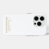Einfache, moderne Minimalistische Goldbezeichnung Case-Mate iPhone Hülle (Rückseite (Horizontal))
