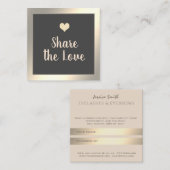 Einfache moderne minimalistische Goldkarte Empfehlungskarte (Vorne/Hinten)