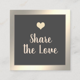 Einfache moderne minimalistische Goldkarte Empfehlungskarte