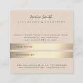 Einfache moderne minimalistische Goldkarte Empfehlungskarte (Rückseite)