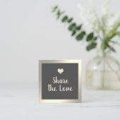 Einfache moderne minimalistische Goldkarte Empfehlungskarte (Stehend Vorderseite)