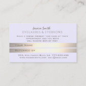 Einfache moderne minimalistische Goldkarte Empfehlungskarte (Rückseite)