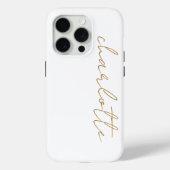 Einfache, moderne Minimalistische Goldschrift Case-Mate iPhone Hülle (Rückseite)