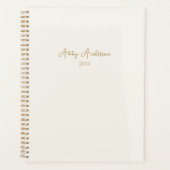 Einfache, moderne Minimalistische Goldschrift | Gr Planer (Vorderseite)