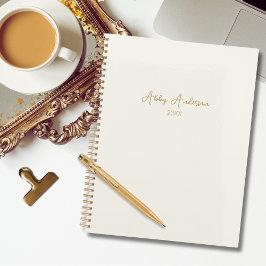 Einfache, moderne Minimalistische Goldschrift | Gr Planer
