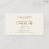 Einfache, moderne Minimalistische Goldschrift | Gr Visitenkarte (Rückseite)