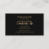 Einfache, moderne Minimalistische Goldschrift | Sc Visitenkarte (Rückseite)