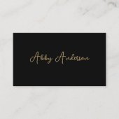 Einfache, moderne Minimalistische Goldschrift | Sc Visitenkarte (Vorderseite)