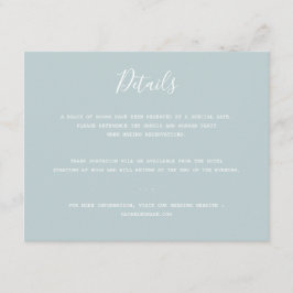 Einfache moderne Minimalistische Hochzeit Begleitkarte