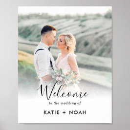 Einfache moderne Minimalistische Hochzeit Begrüßun Poster