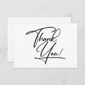 Einfache moderne Minimalistische Hochzeit Dankesch Dankeskarte (Vorne/Hinten)