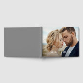 Einfache moderne Minimalistische Hochzeit des Foto Gästebuch (Voll)