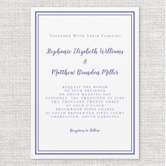 Einfache moderne Minimalistische Hochzeit Einladung