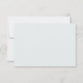 Einfache moderne Minimalistische Hochzeit RSVP Karte (Rückseite)