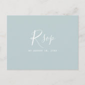 Einfache moderne Minimalistische Hochzeit RSVP Postkarte (Vorderseite)