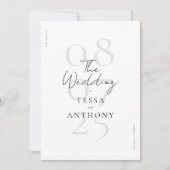 Einfache moderne Minimalistische Hochzeit Save The Date (Vorderseite)