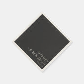 Einfache moderne Minimalistische Hochzeit Serviette (Ecke)