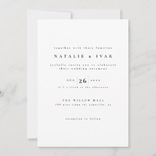 Einfache moderne minimalistische Hochzeitseinladun Einladung