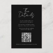 Einfache, moderne Minimalistische Hochzeitsgäste D Begleitkarte (Vorderseite)