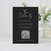 Einfache, moderne Minimalistische Hochzeitsgäste D Begleitkarte (Stehend Vorderseite)