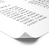 Einfache moderne Minimalistische Hochzeitskarte Poster (Ecke)