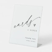 Einfache moderne Minimalistische Hochzeitskarten u Sockelschild (Vorderseite)