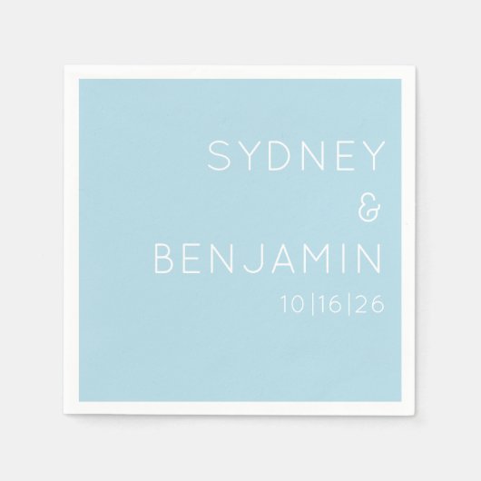 Einfache, moderne Minimalistische Hochzeitslampe Serviette (Vorderseite)