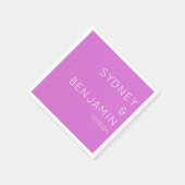 Einfache moderne Minimalistische Hochzeitsorchidee Serviette (Ecke)