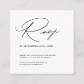 Einfache moderne Minimalistische Hochzeitsrampe mi Begleitkarte (Vorderseite)