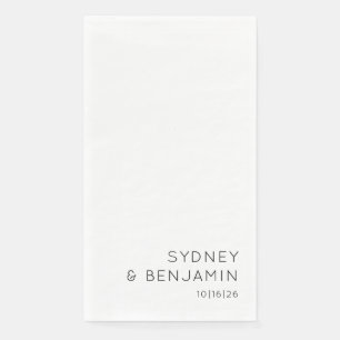 Einfache, moderne Minimalistische Hochzeitswein Serviette