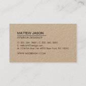 Einfache moderne Minimalistische Kraft-Visitenkart Visitenkarte (Rückseite)