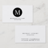 Einfache moderne Minimalistische kundenspezifische Visitenkarte (Vorne/Hinten)