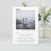 Einfache moderne Minimalistische Künstlerische Fot RSVP Karte (Stehend Vorderseite)