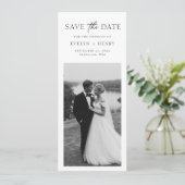 Einfache moderne minimalistische Lesezeichen-Foto- Save The Date (Stehend Vorderseite)